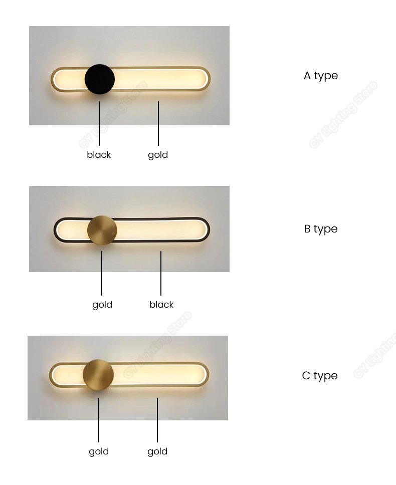 LED Wall Lamp Long Wall Light for Bedroom Living Room